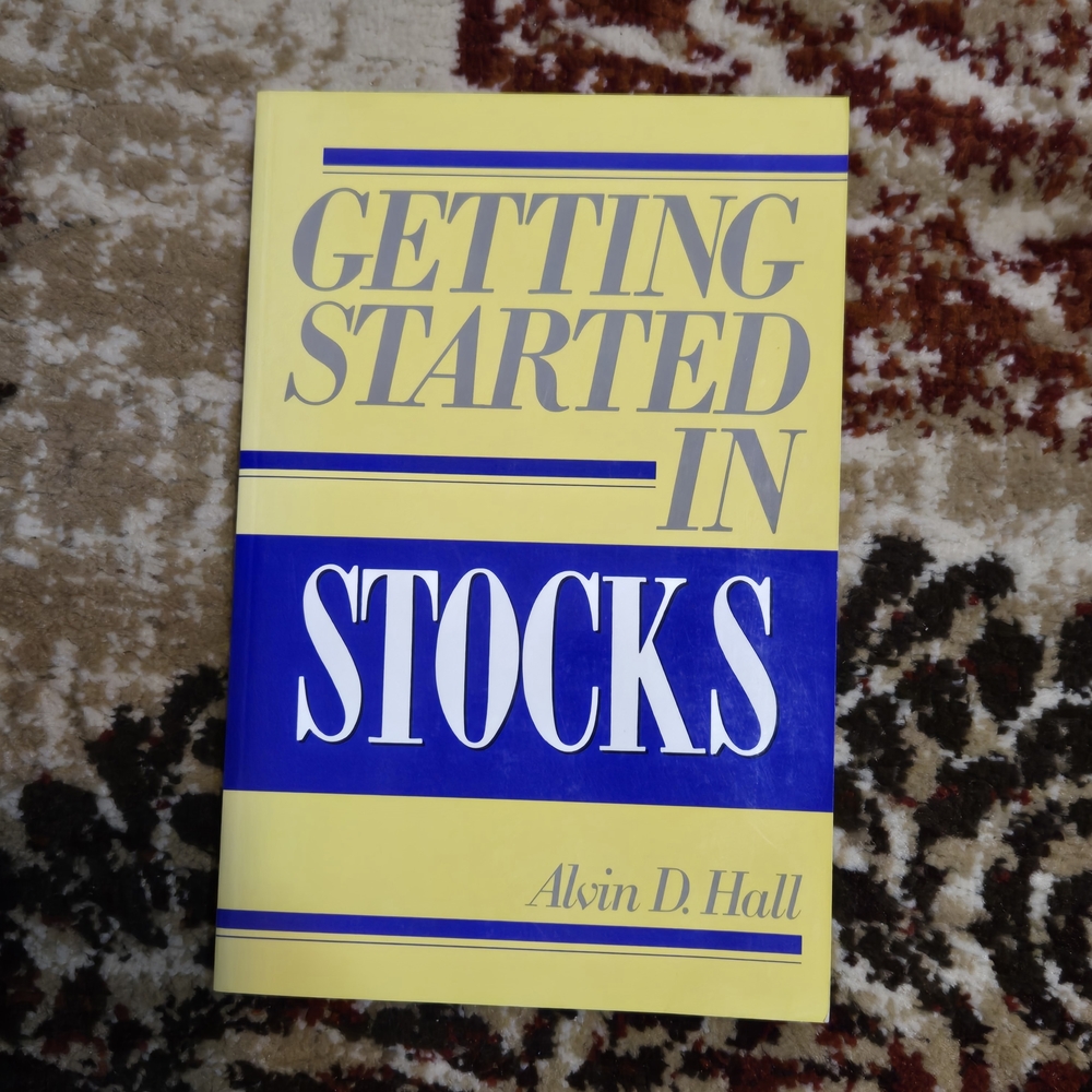 Getting Started in Stocks Book 1992 Alvin D. Hall Non-fiction Blue And Yellow